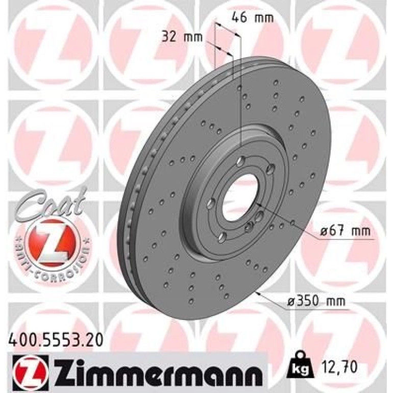 ZIMMERMANN Bremsscheibe 400.5553.20 ZIMMERMANN Bremsscheibe 400.5553.20