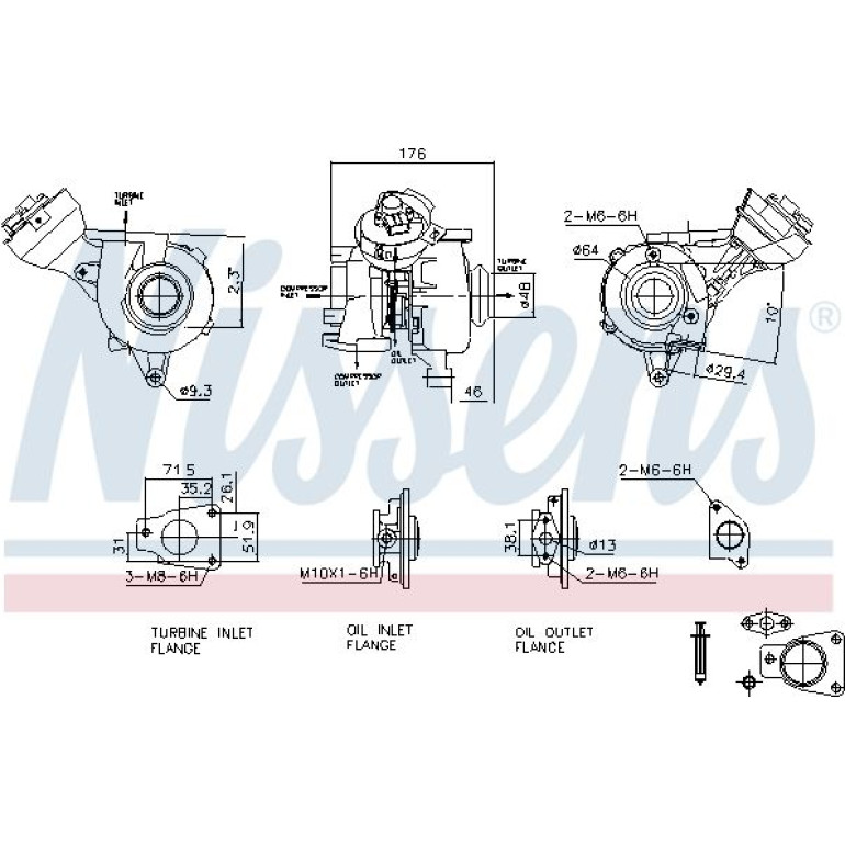 NISSENS Turbolader 93482 NISSENS Turbolader 93482