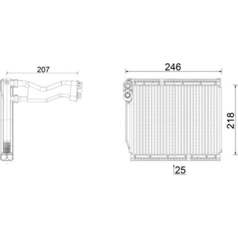 MAHLE Verdampfer, Klimaanlage AE 161 000P