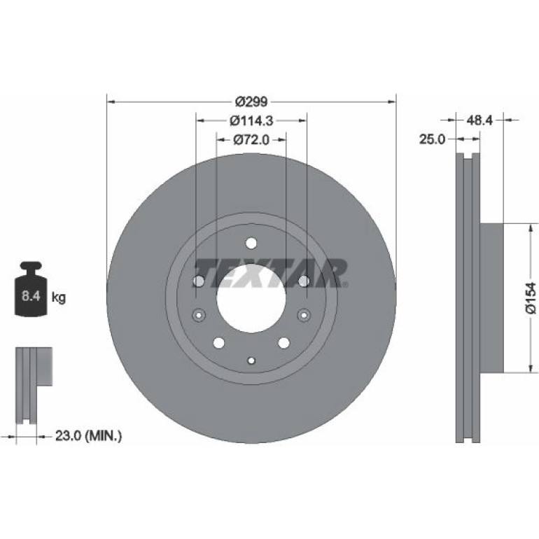 Bremsscheibe Mazda S. 6 08 92180703