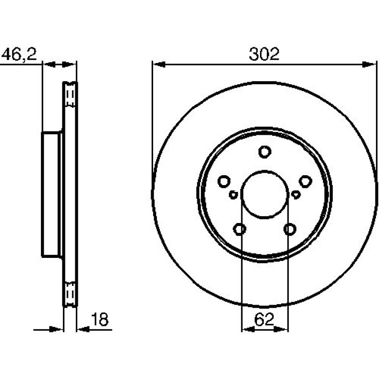 Bremsscheibe VA 0 986 478 490 Bremsscheibe VA 0 986 478 490