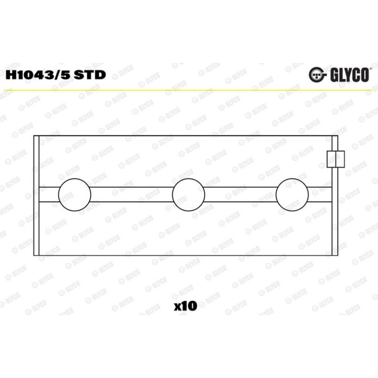GLYCO Kurbelwellenlager H1043/5 STD