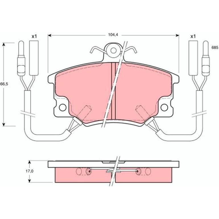 TRW Bremsbeläge GDB457 TRW Bremsbeläge GDB457