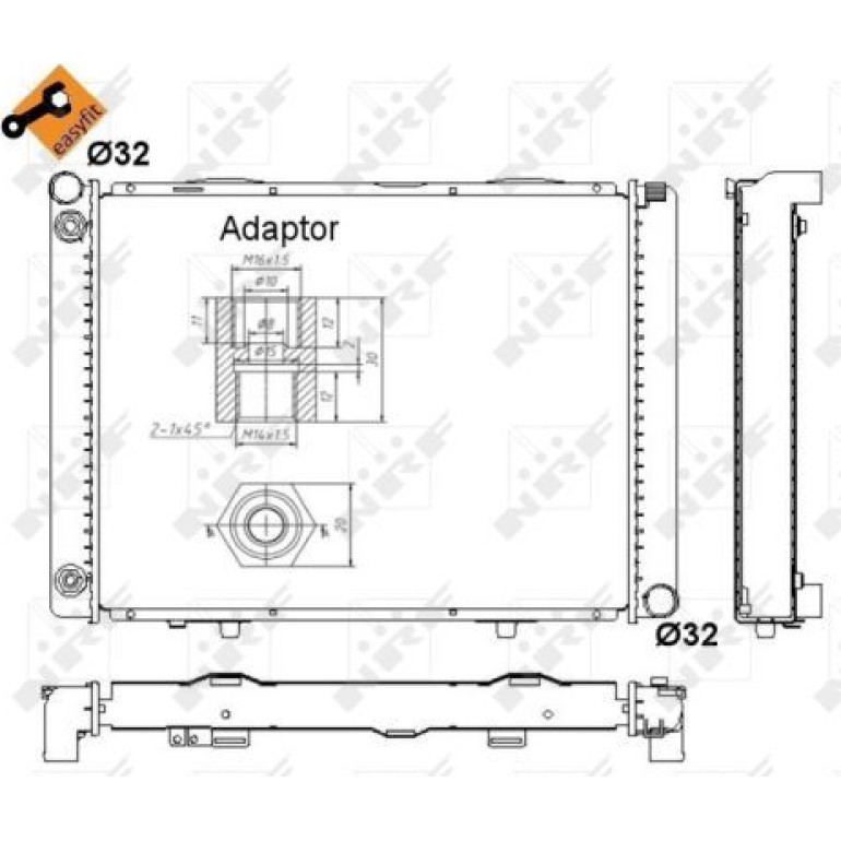 Kühler, Motorkühlung 52023 Kühler, Motorkühlung 52023