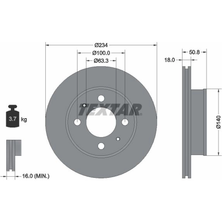 Bremsscheibe Hyundai P. Atos 1.0-1.1 97-08 92146803 Bremsscheibe Hyundai P. Atos 1.0-1.1 97-08 92146803