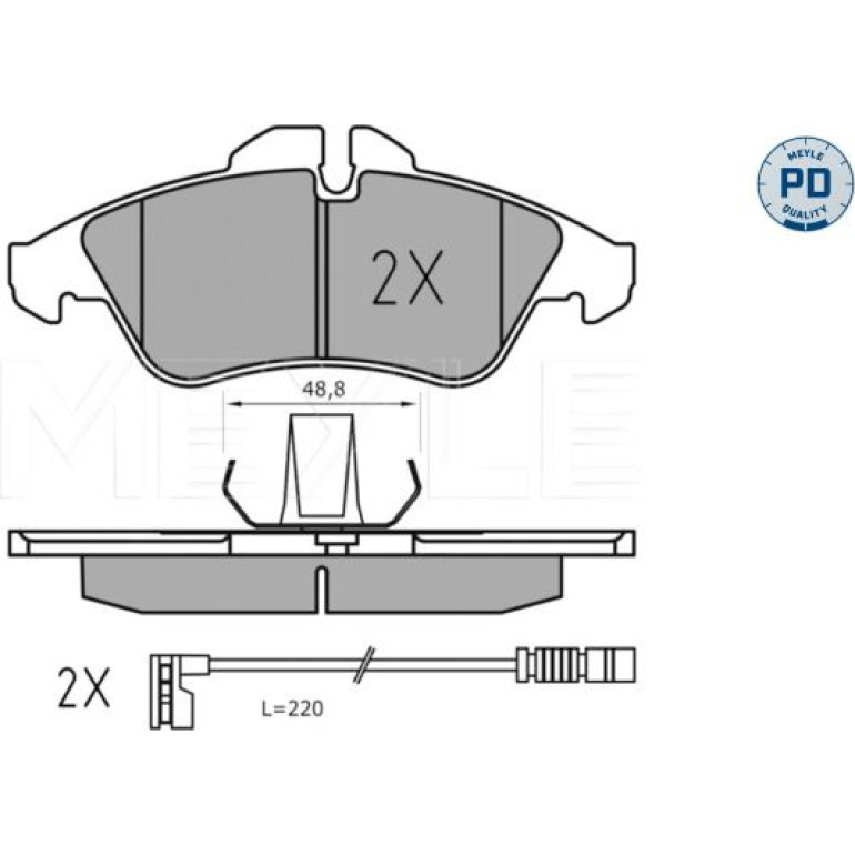 Bremsbelagsatz Db P. Sprinter 208-314 95-/Vito 10 025 239 9020/PD Bremsbelagsatz Db P. Sprinter 208-314 95-/Vito 10 025 239 9020/PD