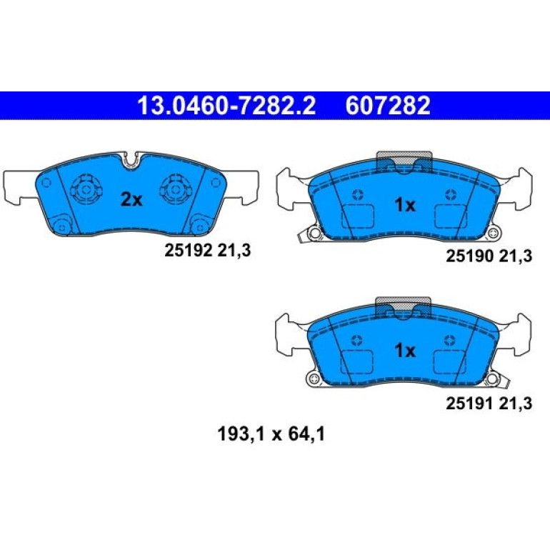 Bremsbelagsatz Db P. W166/X166 Gl/Ml Klasse 11 13.0460-7282.2 Bremsbelagsatz Db P. W166/X166 Gl/Ml Klasse 11 13.0460-7282.2