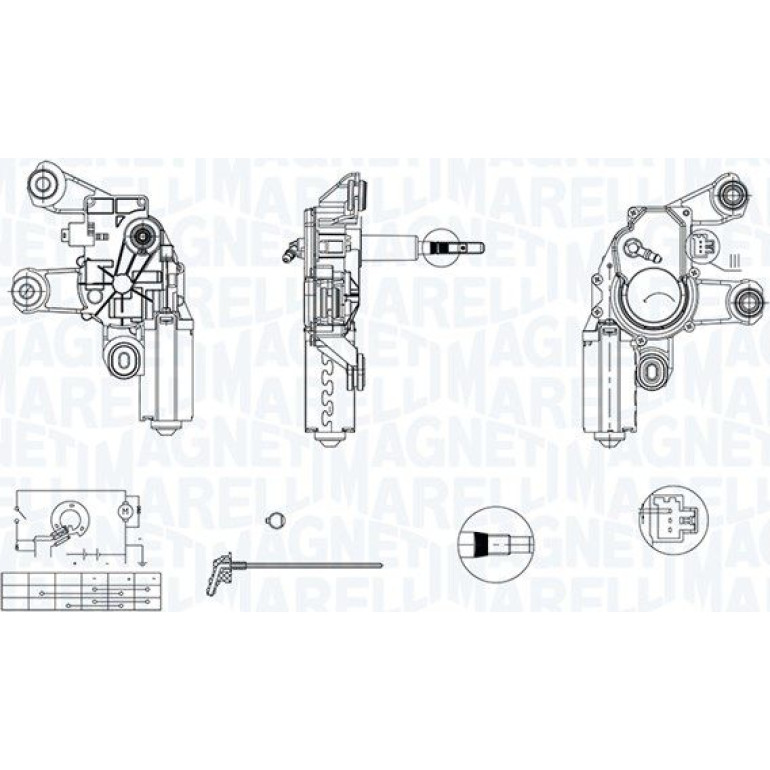 MAGNETI MARELLI Wischermotor 064342008010 MAGNETI MARELLI Wischermotor 064342008010