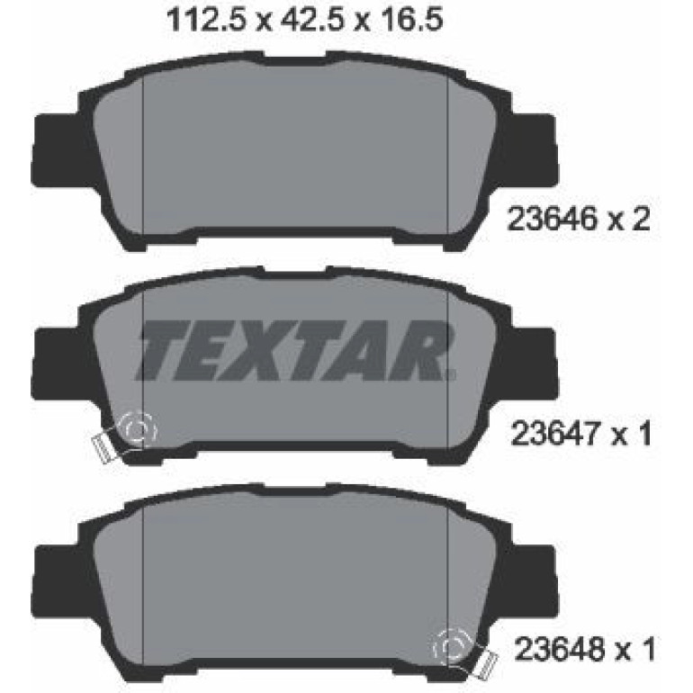 Bremsbelagsatz Toyota T. Avensis Verso 01- 2.0D4D/Previa 00 2364601 Bremsbelagsatz Toyota T. Avensis Verso 01- 2.0D4D/Previa 00 2364601