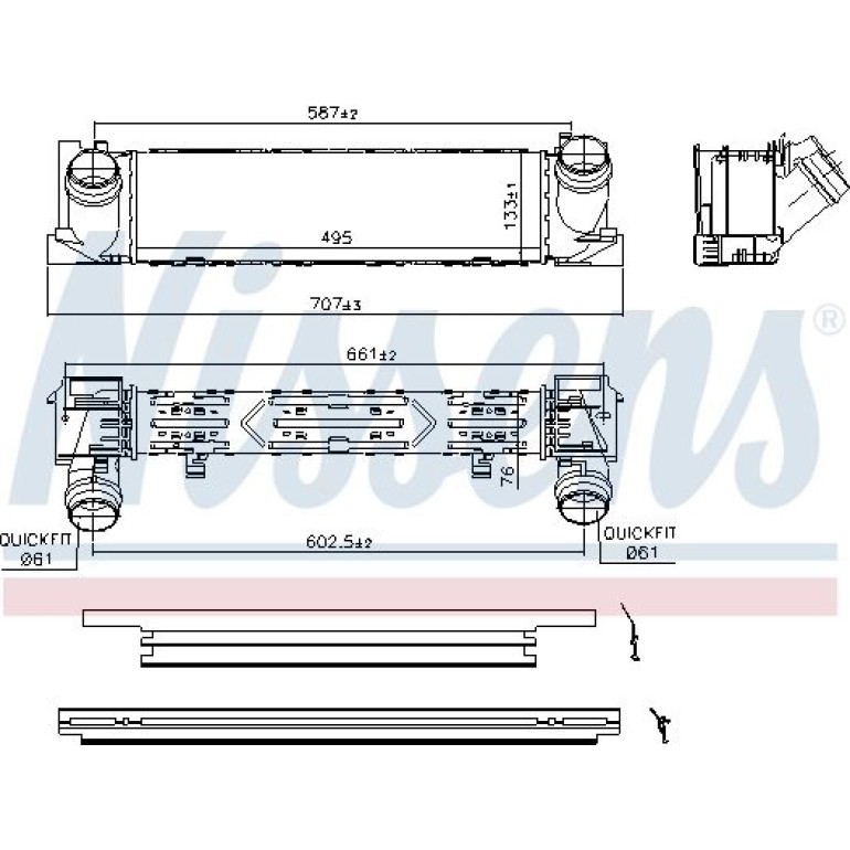 Ladeluftkühler PKW 96552