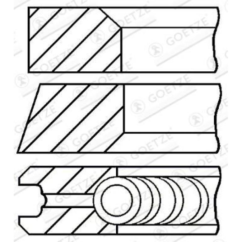 GOETZE ENGINE Kolbenring 08-422300-00 GOETZE ENGINE Kolbenring 08-422300-00