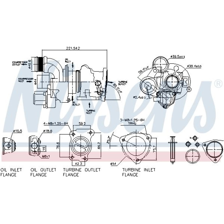 NISSENS Turbolader 93154 NISSENS Turbolader 93154