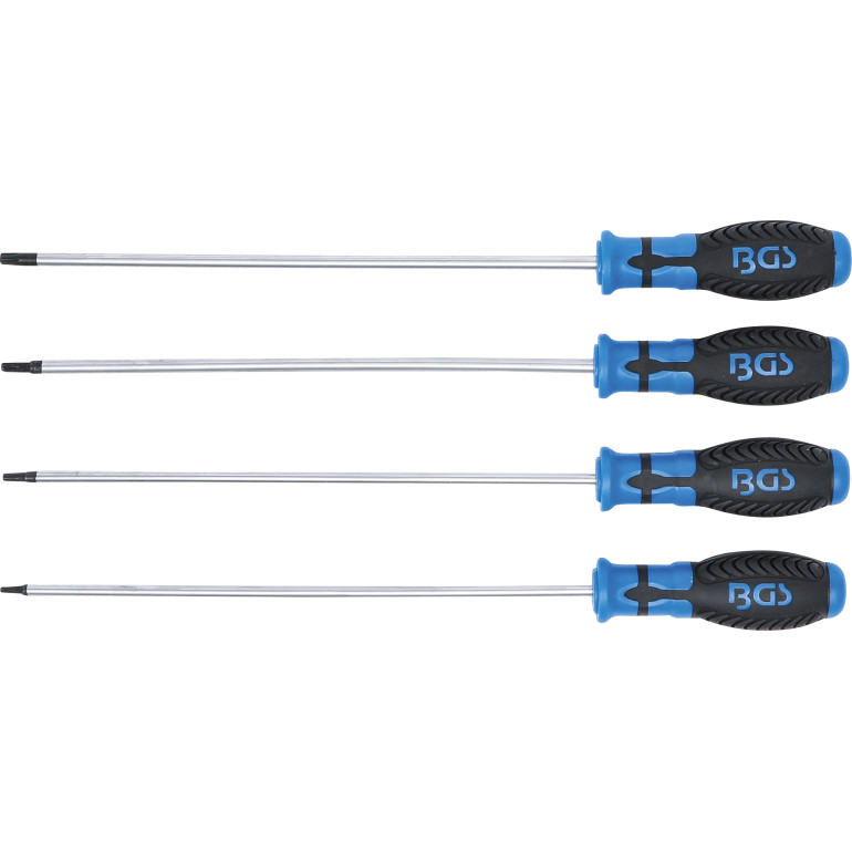 BGS Schraubendreher-Satz, extra lang T-Profil (für Torx) T15 - T30 4-tlg 4943 BGS Schraubendreher-Satz, extra lang T-Profil (für Torx) T15 - T30 4-tlg 4943
