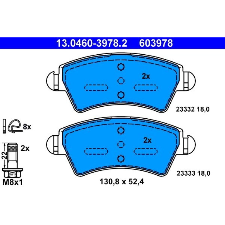 Bremsbelagsatz Citroen P. Xsara 1.4-2.0 16V 97-05 13.0460-3978.2