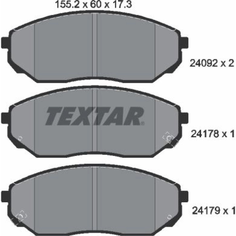 Bremsbelagsatz Kia P. Sorento 02 2409201 Bremsbelagsatz Kia P. Sorento 02 2409201