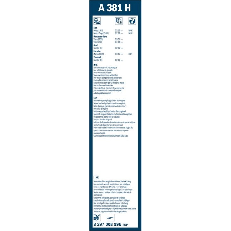 Bosch Scheibenwischer Aerotwin A381H 3397008996 Bosch Scheibenwischer Aerotwin A381H 3397008996