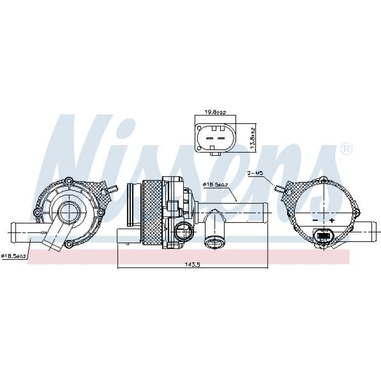 NISSENS Zusatzwasserpumpe 831080 NISSENS Zusatzwasserpumpe 831080