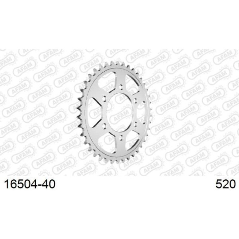 AFAM Kettenrad STAHL 40 Zähne 16504-40 AFAM Kettenrad STAHL 40 Zähne 16504-40