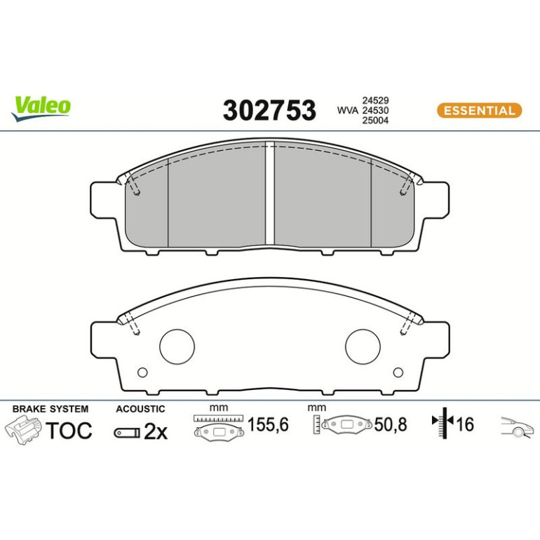 VALEO Bremsbeläge 302753 VALEO Bremsbeläge 302753