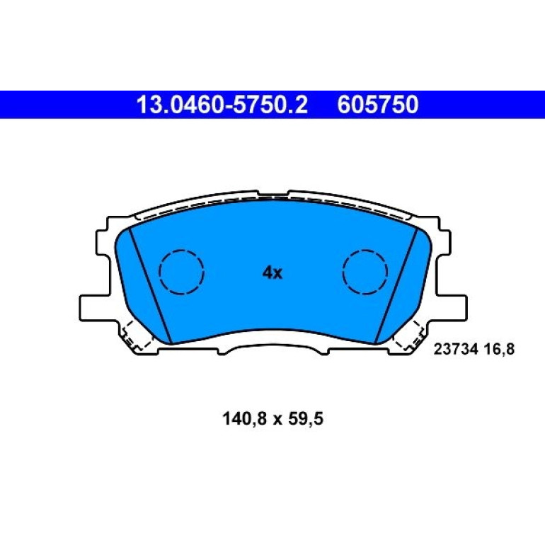 Bremsbelagsatz Lexus P. Rx 3,0-3,5 03-08 13.0460-5750.2 Bremsbelagsatz Lexus P. Rx 3,0-3,5 03-08 13.0460-5750.2