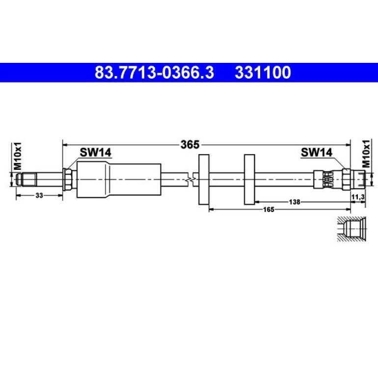 ATE Bremsschlauch 83.7713-0366.3 ATE Bremsschlauch 83.7713-0366.3