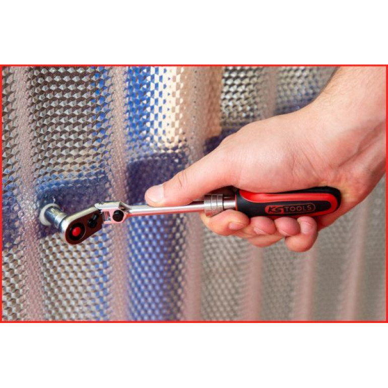 KS TOOLS Kniehebel-Teleskopratsche mit Gelenk 1/4 SlimPOWER, 72 Zähne 914.1420 KS TOOLS Kniehebel-Teleskopratsche mit Gelenk 1/4 SlimPOWER, 72 Zähne 914.1420