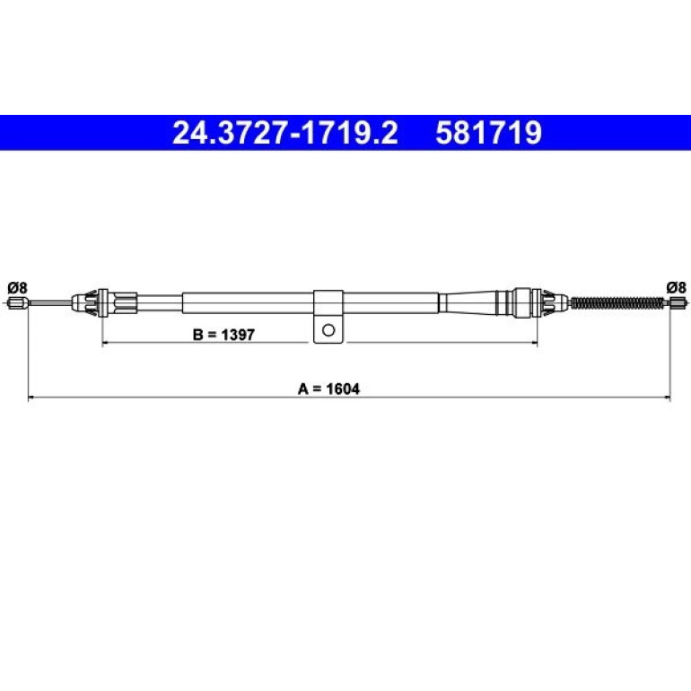 ATE Handbremsseil Seilzug Festellbremse 24.3727-1719.2 ATE Handbremsseil Seilzug Festellbremse 24.3727-1719.2