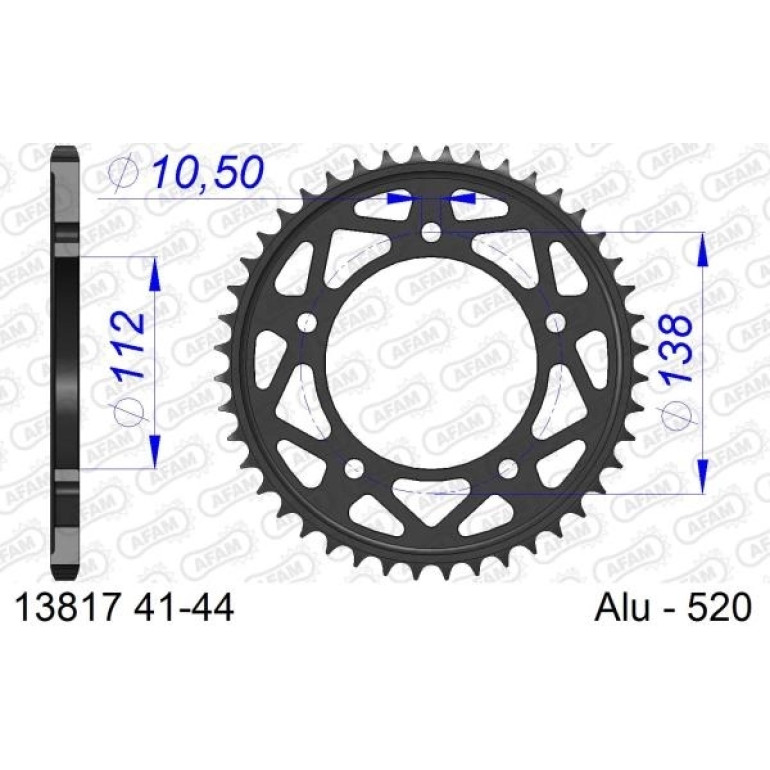 AFAM Kettenrad ALU 41 Zähne 13817-41 AFAM Kettenrad ALU 41 Zähne 13817-41