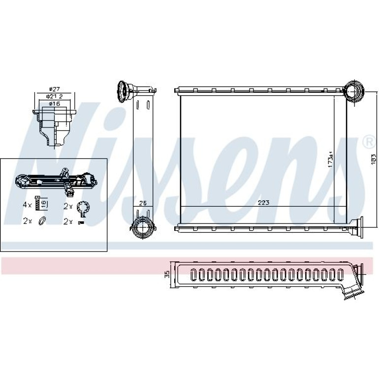 Heizkühler PKW 72962 Heizkühler PKW 72962