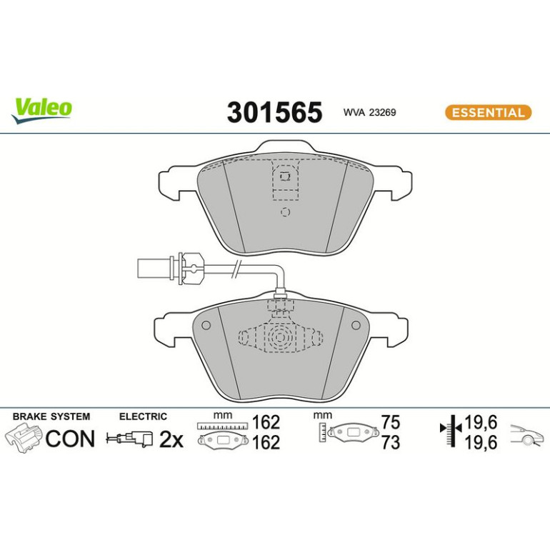 VALEO Bremsbeläge 301565 VALEO Bremsbeläge 301565