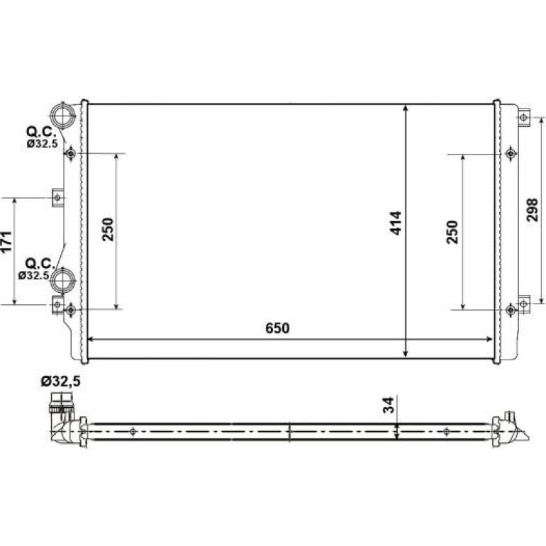 Kühler, Motorkühlung 53406A Kühler, Motorkühlung 53406A