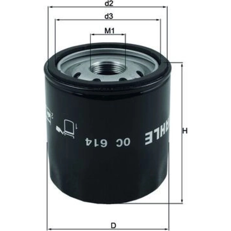 MAHLE Ölfilter OC 614 MAHLE Ölfilter OC 614
