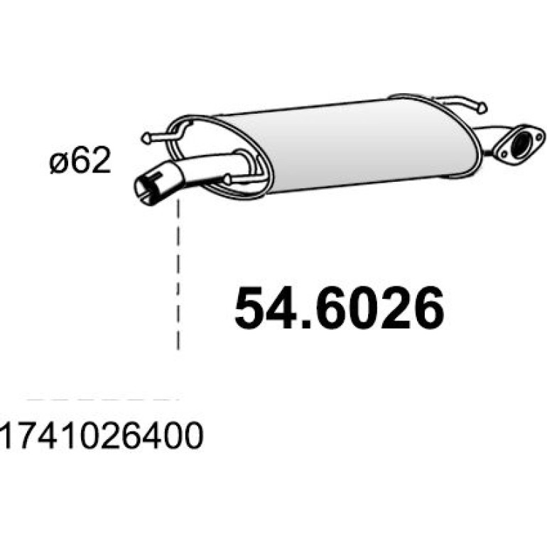 Mittelschalldämpfer 54.6026