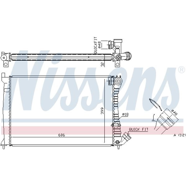 Wasserkühler PKW 61398A Wasserkühler PKW 61398A