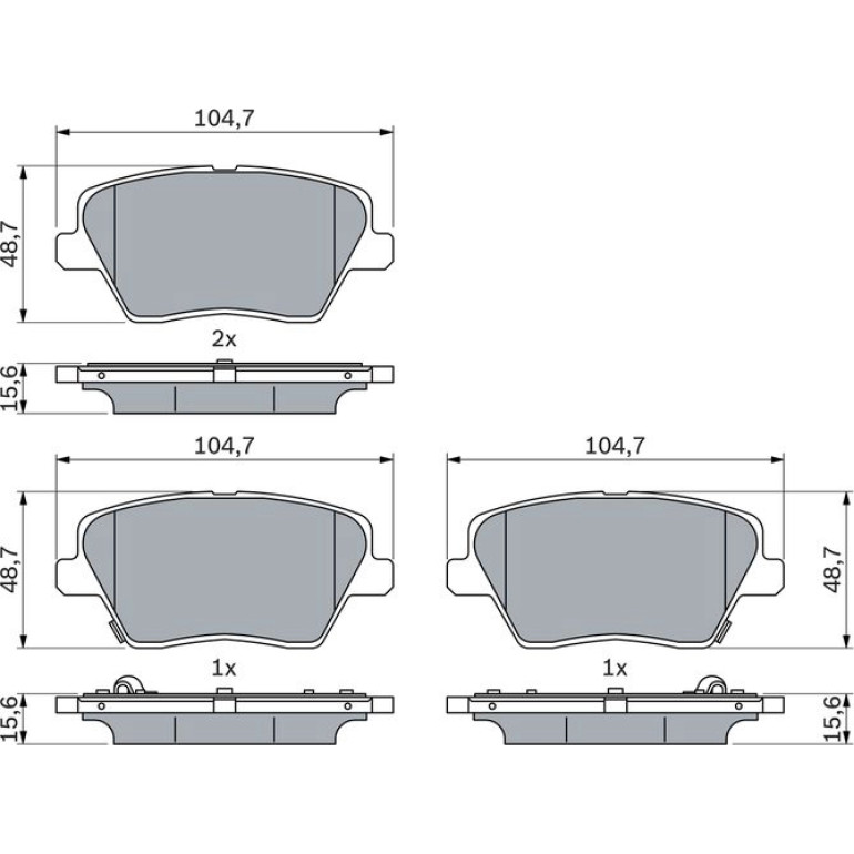 Bremsbelag 0 986 424 864 Bremsbelag 0 986 424 864