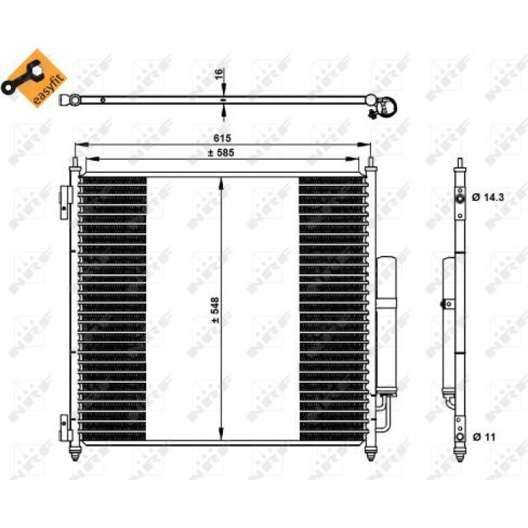 Kondensator, Klimaanlage 350336 Kondensator, Klimaanlage 350336