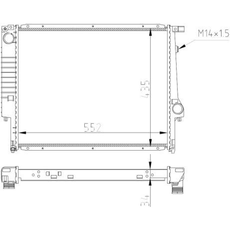Kühler, Motorkühlung 509558A Kühler, Motorkühlung 509558A