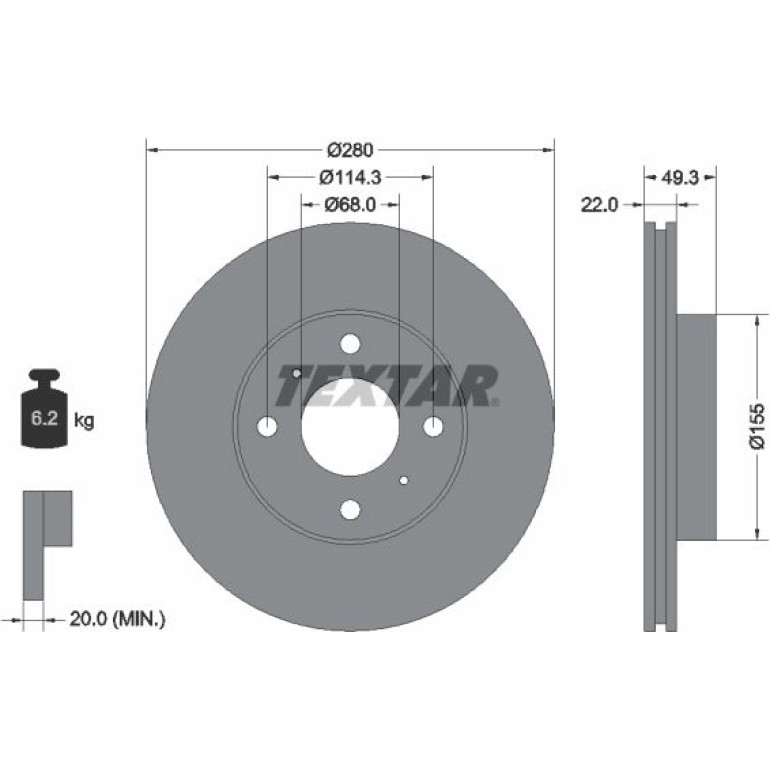 Bremsscheibe Nissan P. Primera 92109300 Bremsscheibe Nissan P. Primera 92109300
