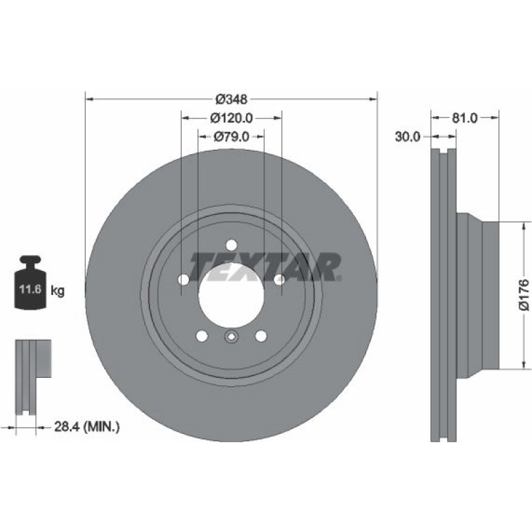 Bremsscheibe Bmw S. 7 (E65, E66, E67) 3.0/4.0D/4.5 11/01-08/08 92122905
