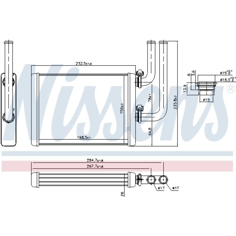 Heizkühler PKW 707076 Heizkühler PKW 707076