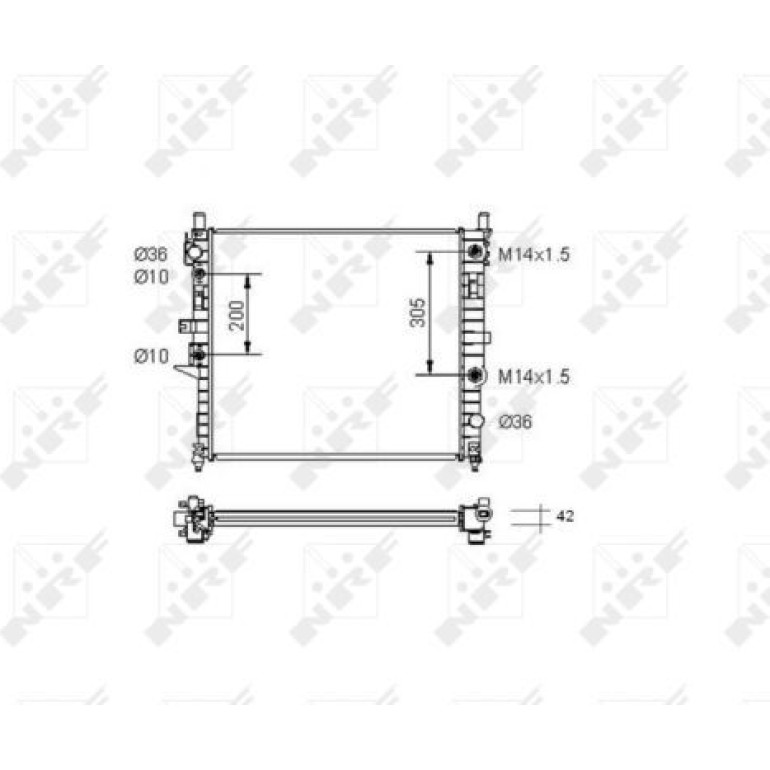 Kühler, Motorkühlung NRF55336 Kühler, Motorkühlung NRF55336