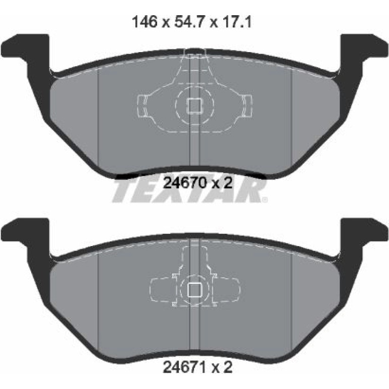 Bremsbelagsatz Ford T. Maveric 01-/Mazda Tribute 2467001 Bremsbelagsatz Ford T. Maveric 01-/Mazda Tribute 2467001