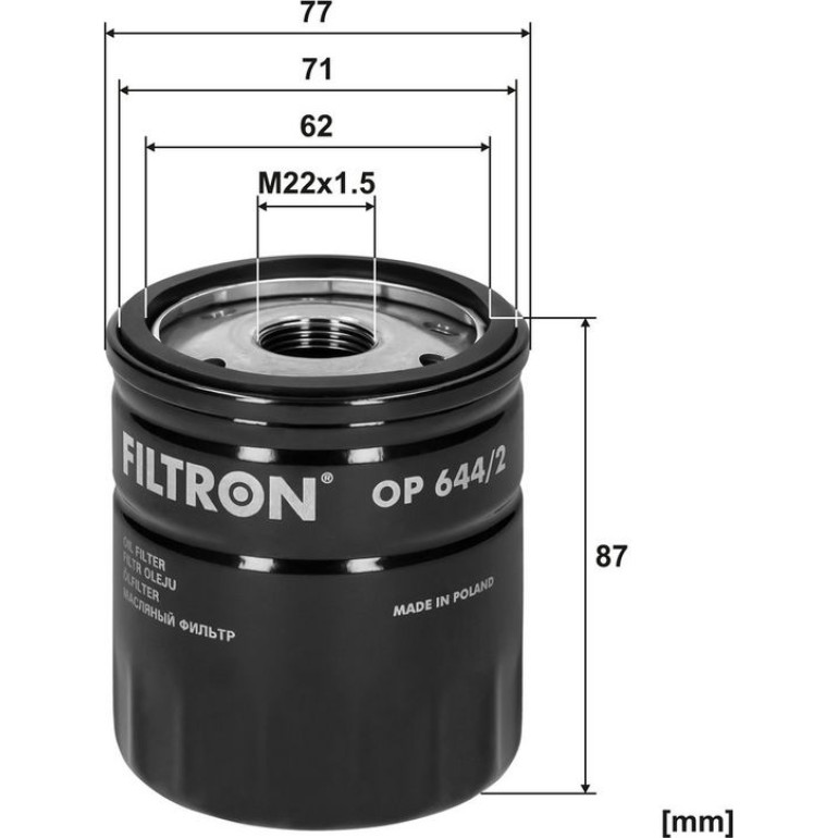 FILTRON Ölfilter OP 644/2 FILTRON Ölfilter OP 644/2