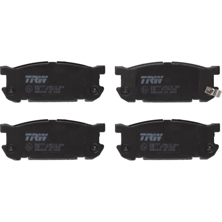 Bremsbelagsatz Mazda T. Mx-5 1,6-1,8 16V 98-05 GDB3303 Bremsbelagsatz Mazda T. Mx-5 1,6-1,8 16V 98-05 GDB3303
