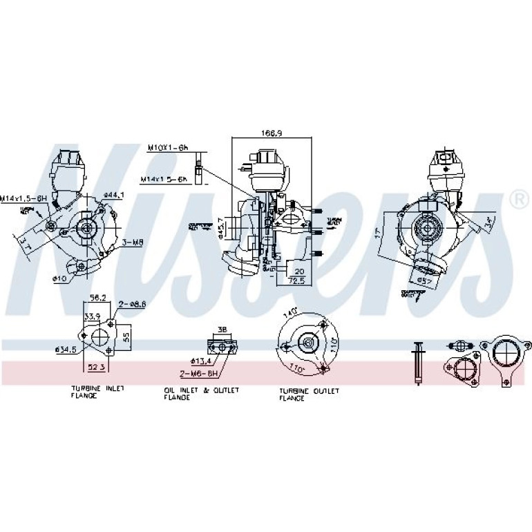 NISSENS Turbolader 93074 NISSENS Turbolader 93074