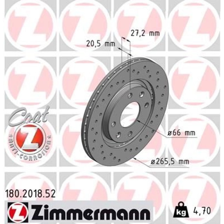 70 481 011 Sport Bremsscheibe VA Sport 180.2018.52 70 481 011 Sport Bremsscheibe VA Sport 180.2018.52