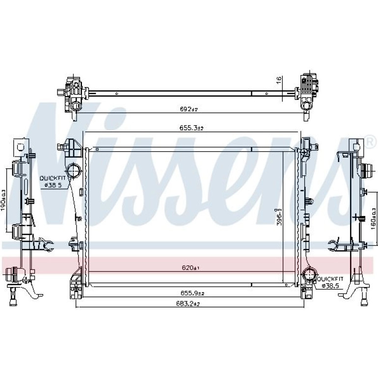 Wasserkühler PKW 606441 Wasserkühler PKW 606441