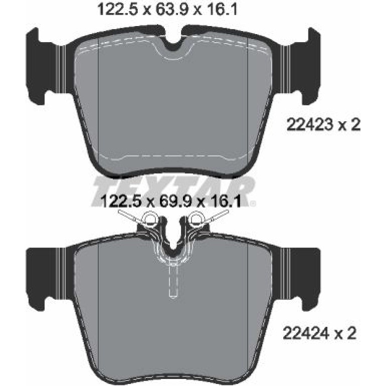 Bremsbelagsatz Db T. X253/C253 4-Matic 15 2242301 Bremsbelagsatz Db T. X253/C253 4-Matic 15 2242301