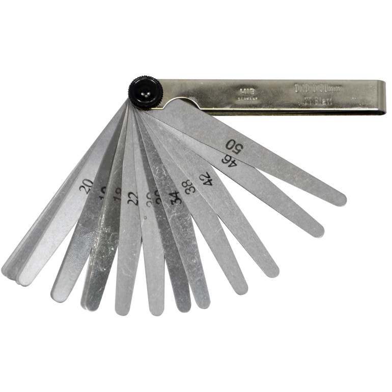 SW-Stahl Fühlerlehre, 21 Blatt, 0,10 -0,50 09104L SW-Stahl Fühlerlehre, 21 Blatt, 0,10 -0,50 09104L