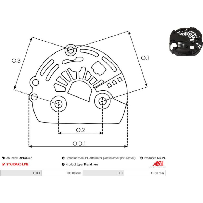 Schutzkappe, Generator APC3037 Schutzkappe, Generator APC3037